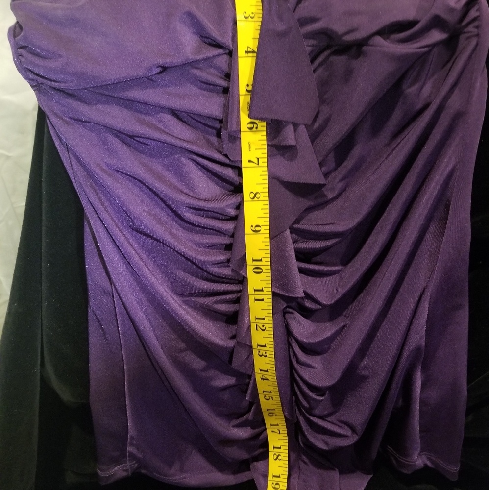 EUC Plum Purple Body Con blouse by RUMORS Med to L - Picture 4 of 8